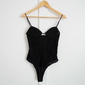 Zara Black Corset Lace Bodysuit